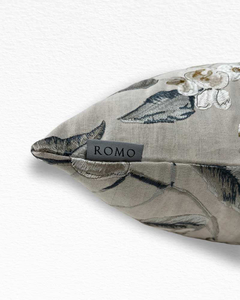 Romo, Wisteria Embroidery - Embroidered Linen Blend Includes Feather Inner