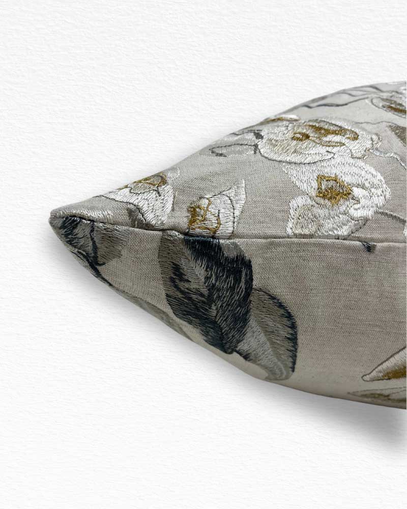 Romo, Wisteria Embroidery - Embroidered Linen Blend Includes Feather Inner