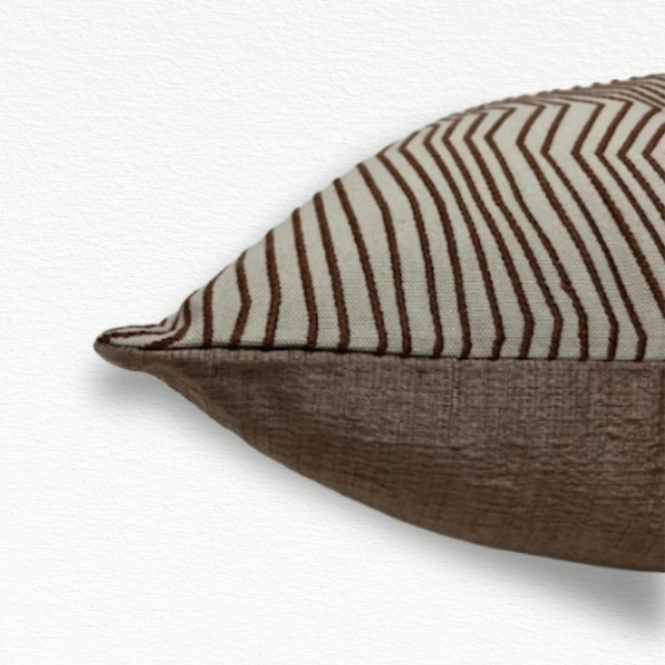 Harlequin Zig Zag Embroidery Cushion Cover | 55cm x 55cm